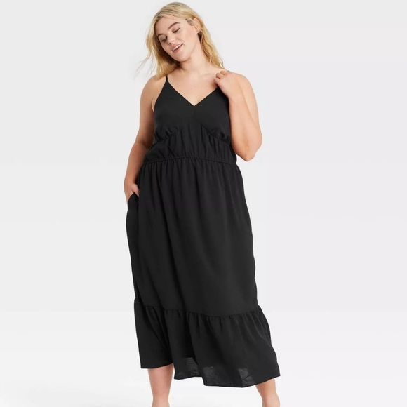 Who What Wear Black Maxi Sleeveless Dress | Size Small - Picture 2 of 11